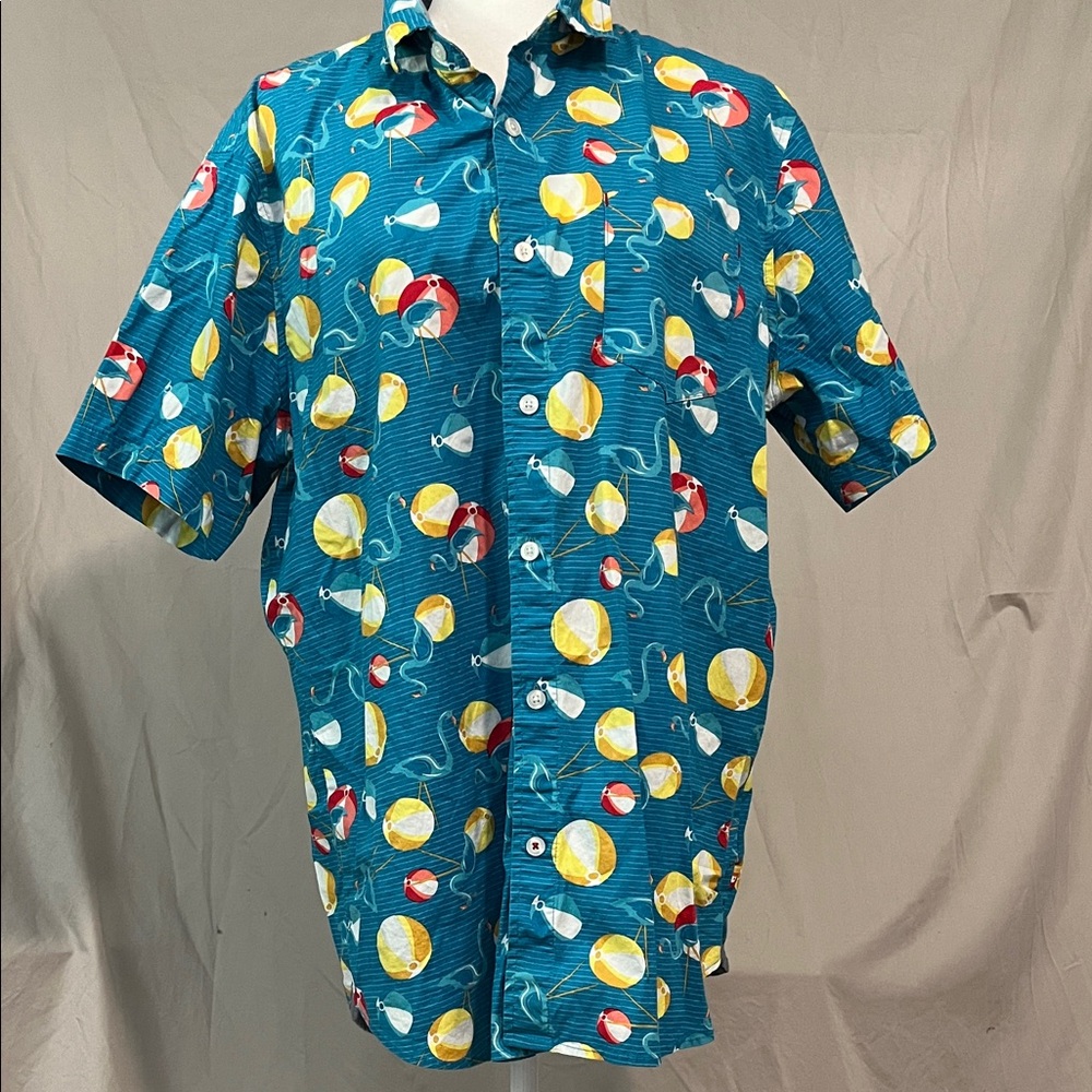 UNIONBAY Teal Beach Print Casual Shirt